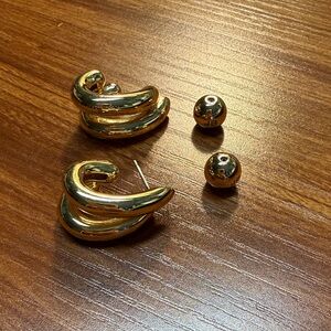 Jenny Bird Florence Double Hoop Earrings (gold)